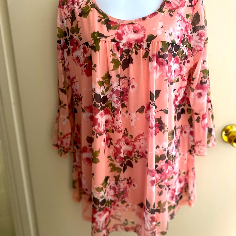 Dress top - floral two layers